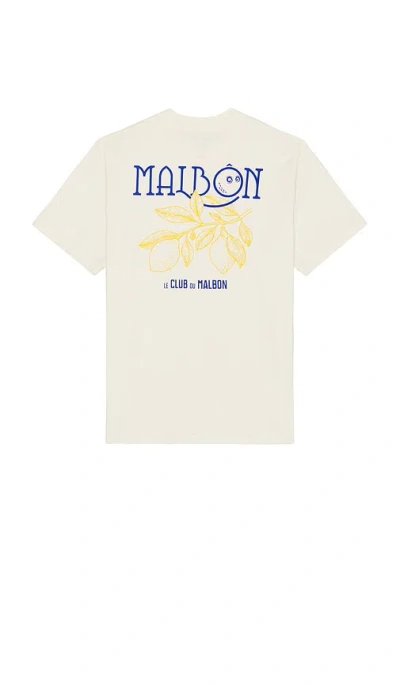 Malbon Golf Citron Pocket T-shirt In 象牙白