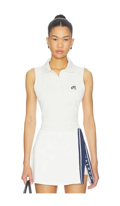 Malbon Golf Claudio Polo Top In White