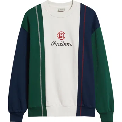 Malbon Golf Clot Colorblock Cotton Graphic Sweatshirt In Multi