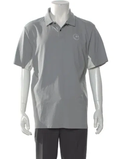 Pre-owned Malbon Collar Short Sleeve Polo Shirt In Gray