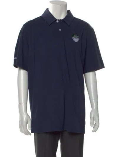 Pre-owned Malbon Collar Short Sleeve Polo Shirt W/ Tags In Blue