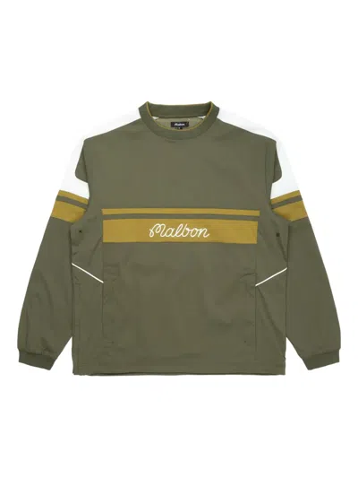Malbon Golf Colour Block Pullover Jacket In Green