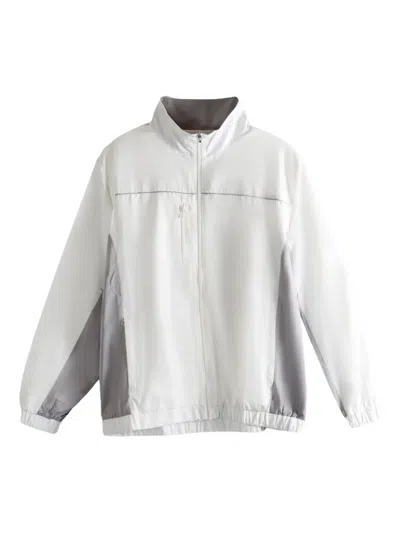 Malbon Golf Contrasting-panel Jacket In White