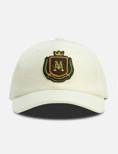 Malbon Golf Crest Dad Hat In White