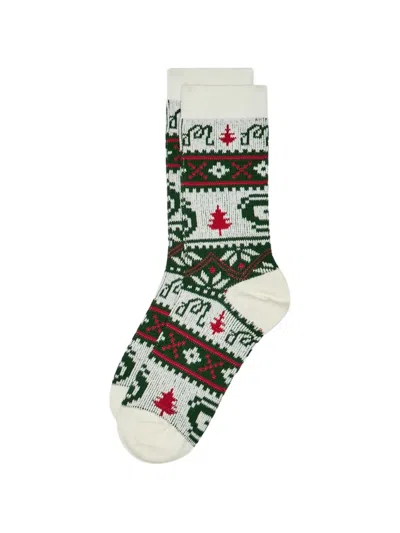Malbon Golf Douglas Fair Isle Pattern Socks In Multi