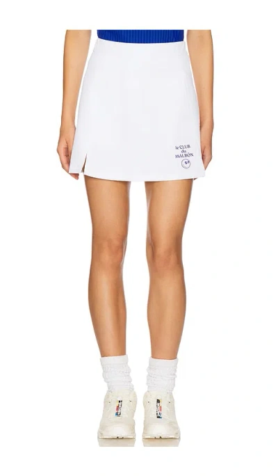 Malbon Golf Ella High Waisted Skirt In White