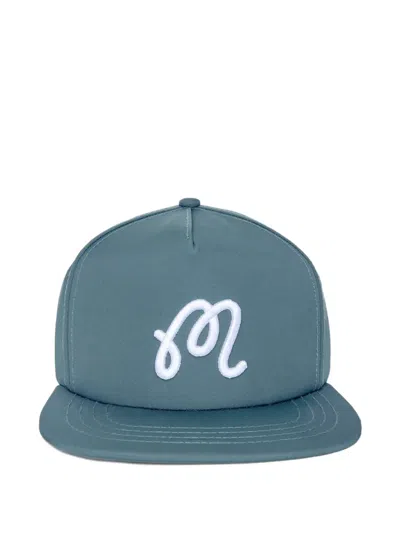 Malbon Embroidered Snapback Cap In Blue