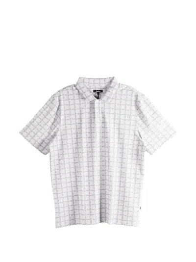 Malbon Golf Evergreen Performance Pique Geometric-print Polo Shirt In Multi