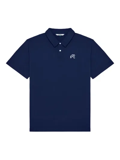Malbon Fairway Embroidered Polo Shirt In Blue