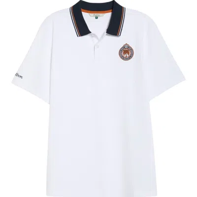 Malbon Golf Fairway Oakwood Polo In White