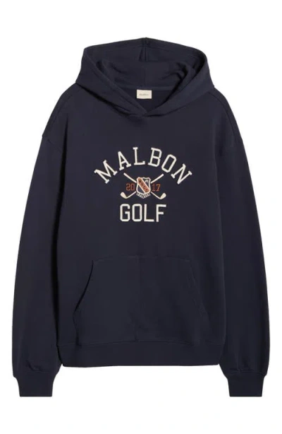 Malbon Golf Fesque Crest Cotton Graphic Hoodie In Animal Print