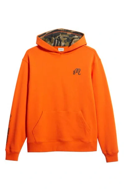 Malbon Golf Fesque Tour Divot Camo Hoodie In Orange