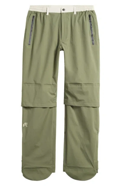 Malbon Golf Flint Foraging Rain Pants In Green