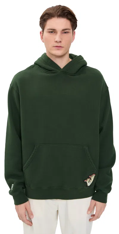 Malbon Golf Foraging Fairways Fesque Hoodie Cavern In Green