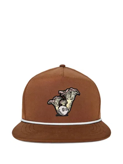 Malbon Golf Fungi Bucket Snapback Cap In Brown