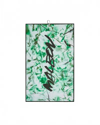 Malbon Golf Futura Microfiber Towel In Green