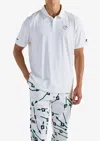 Malbon Golf Futura Poly Performance Polo In White In White