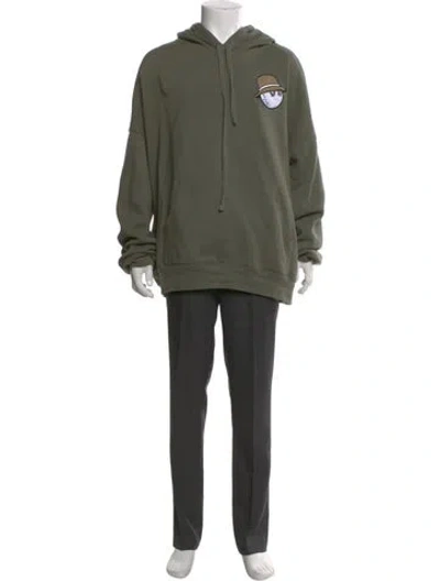 Pre-owned Malbon Golf Graphic Print Crew Neck Hoodie In Green