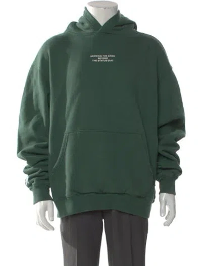 Pre-owned Malbon Graphic Print Crew Neck Hoodie W/ Tags In Green