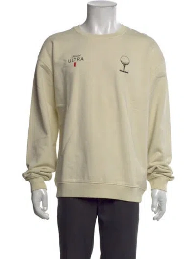 Pre-owned Malbon Golf Graphic Print Crew Neck Sweatshirt In Neutral