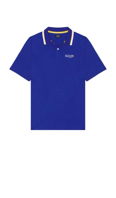 Malbon Golf Grasse Pique Polo In Blue
