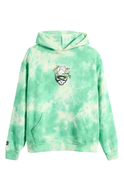 Malbon Golf Grateful Dead Fesque Tie Dye Graphic Hoodie In Multi