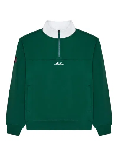 Malbon Golf Half-zip Embroidered Sweatshirt In Animal Print
