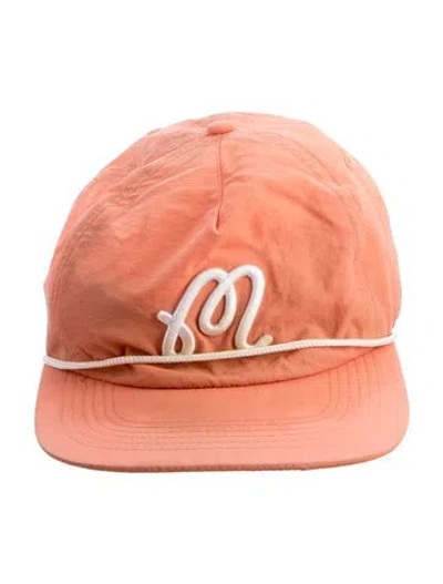 Pre-owned Malbon Golf Hat In Pink/white