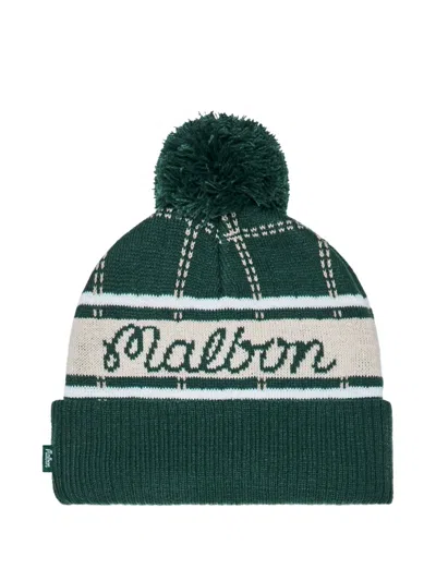 Malbon Golf Holden Pom Beanie In Green