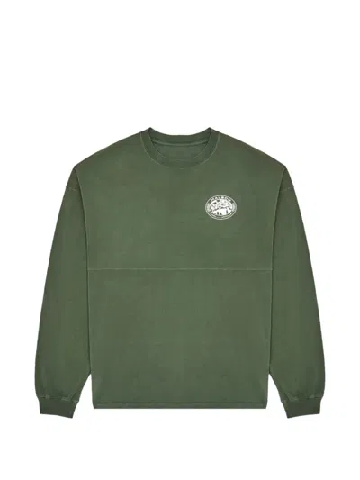 Malbon Golf Horizon Long-sleeved T-shirt In Green