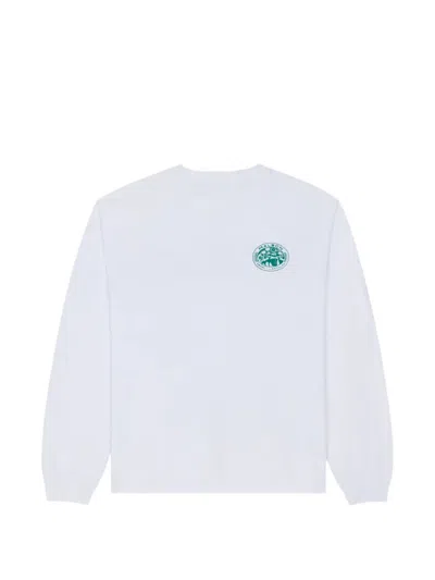 Malbon Golf Horizon Long-sleeved T-shirt In White
