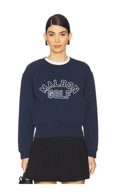 Malbon Golf Ivy Crewneck Sweatshirt In 藏青色