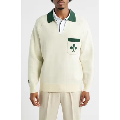 Malbon Golf King Of Clubs Polo Sweater In Neutral