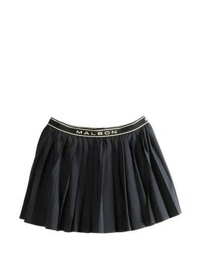 Malbon Golf Laurell Pleated Mini Skirt In Black