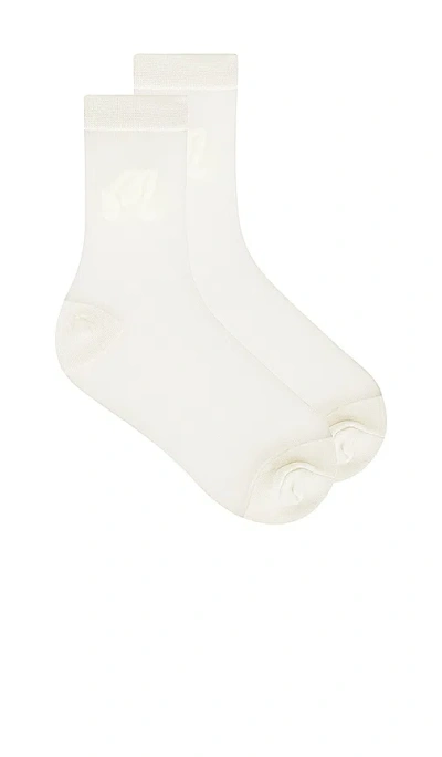 Malbon Golf Leandra Ankle Sock In White
