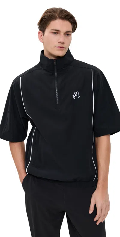 Malbon Golf Links Wind Shirt Black In Animal Print