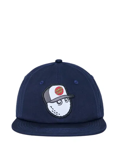 Malbon Golf Logo-patch Snapback Cap In Blue