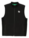 Malbon Golf Performance Ribbed Panel Gillet In Black