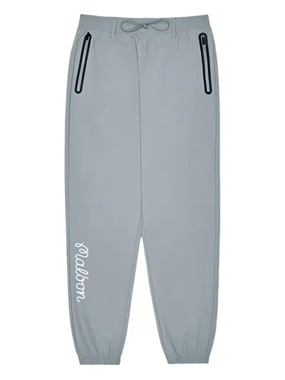 Malbon Golf Logo-print Track Pants In Gray