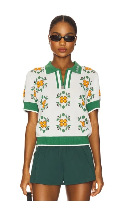 Malbon Golf Lucia Quarter Zip Polo Top