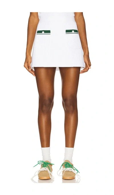 Malbon Golf Luna Rib Knit Skirt In White