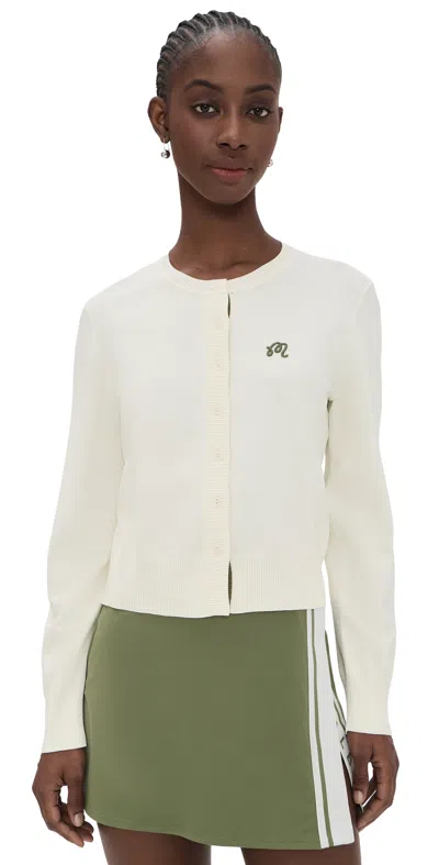 Malbon Golf Maray Cardigan Cream In White