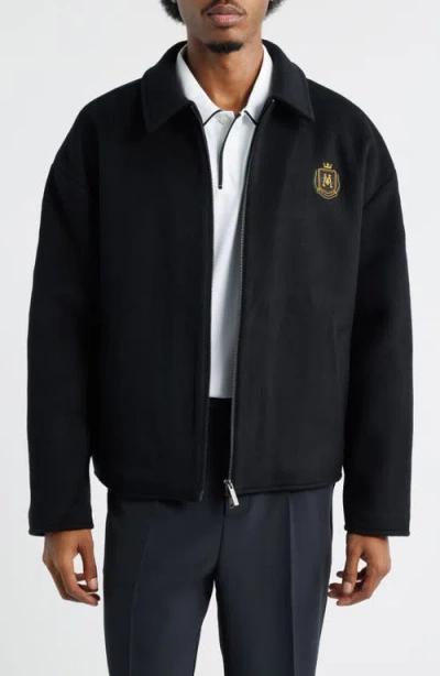 Malbon Golf Members Wool Jacket In Black