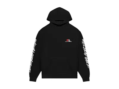 Pre-owned Malbon Golf Men's  X Futura Tag Hooded Sweatshirt In Black