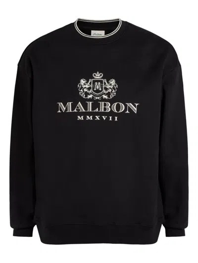 Malbon Golf Monarch Crew-neck Sweatshirt In Black
