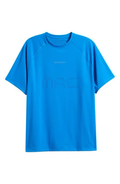Malbon Golf Mrc Perforated Baselayer T-shirt In Blue