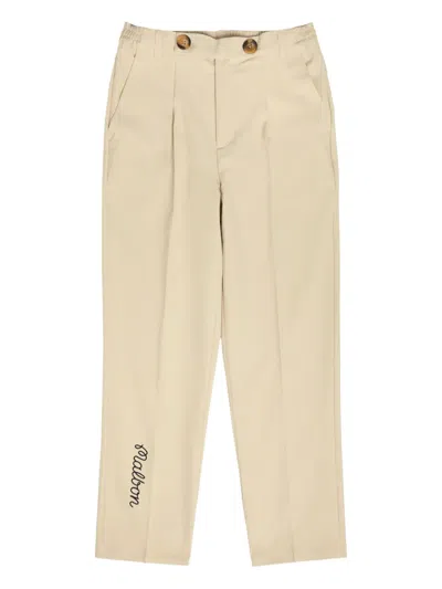 Malbon Golf Oliver Button-embellished Trousers In Neutral