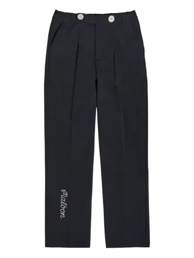 Malbon Golf Oliver Embroidered Trousers In Black