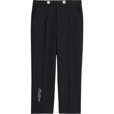 Malbon Golf Oliver Pleated Straight Leg Pants In Black