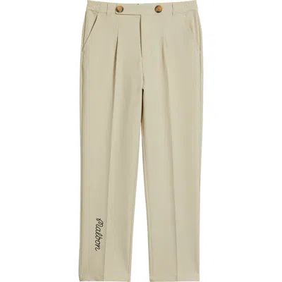 Malbon Golf Oliver Pleated Straight Leg Pants In Neutral